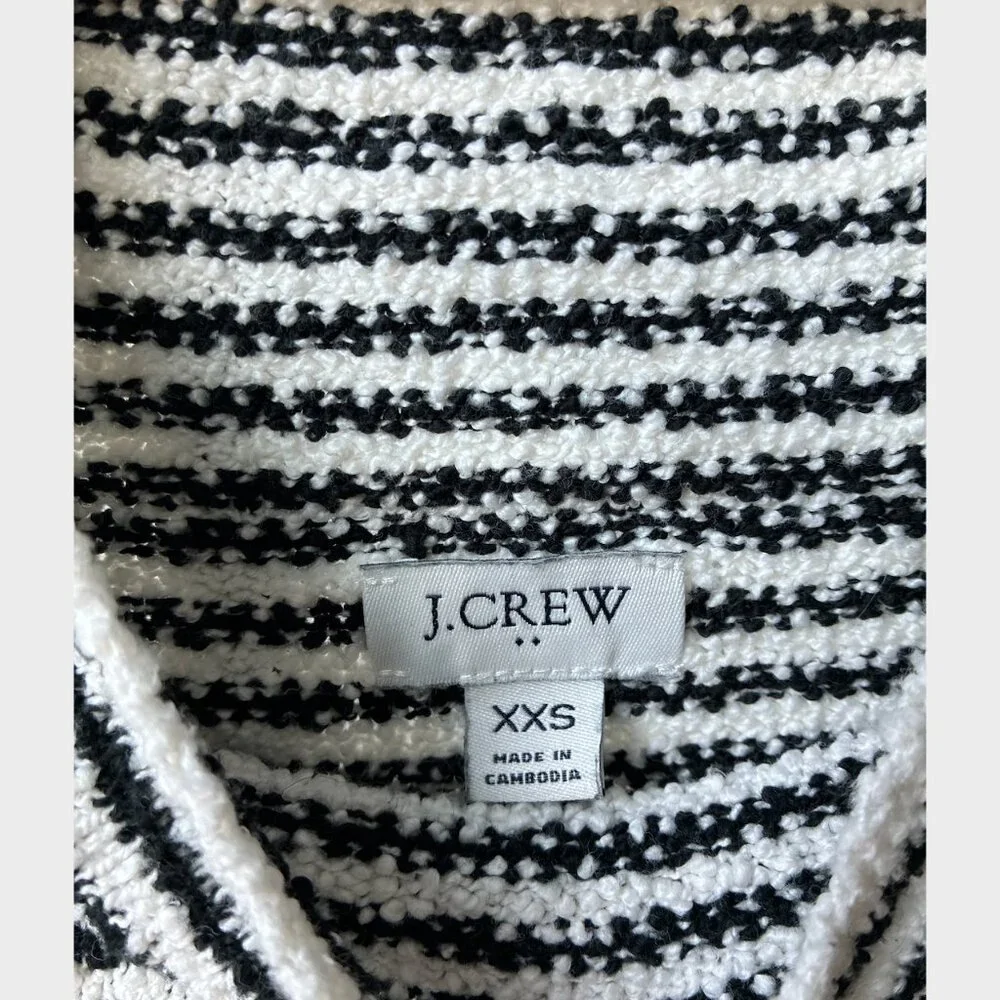 J. Crew Striped Mockneck Pullover Sweater - Size XXS